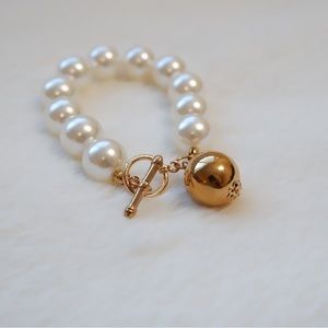Ashley Pearl Bracelet - Gold